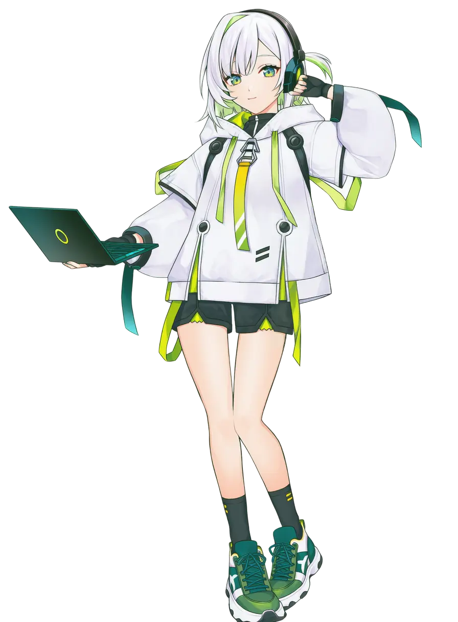 調査端末を持つUOCのキャラクター